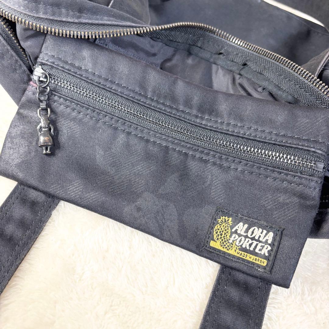 ALOHA PORTER】ポーター アロハ ミニボストン ハワイアン ブラック
