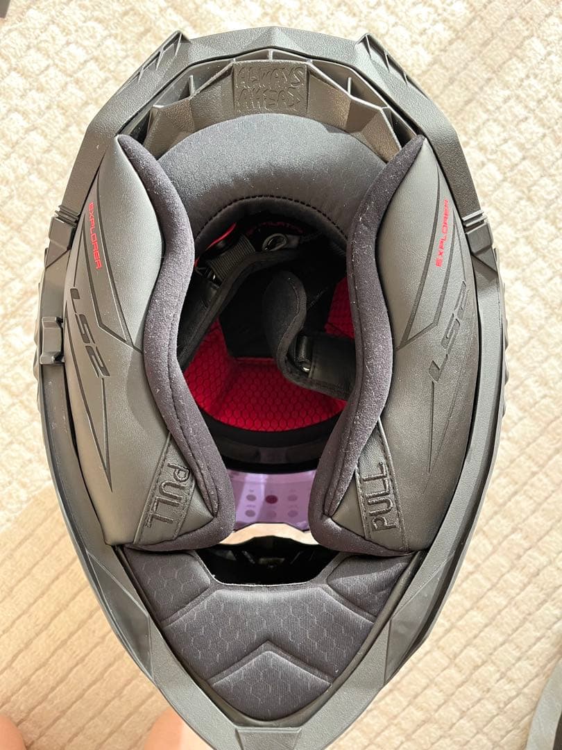 LS2 エクスプローラF ホワイト アドベンチャー　オフロード　ヘルメット S