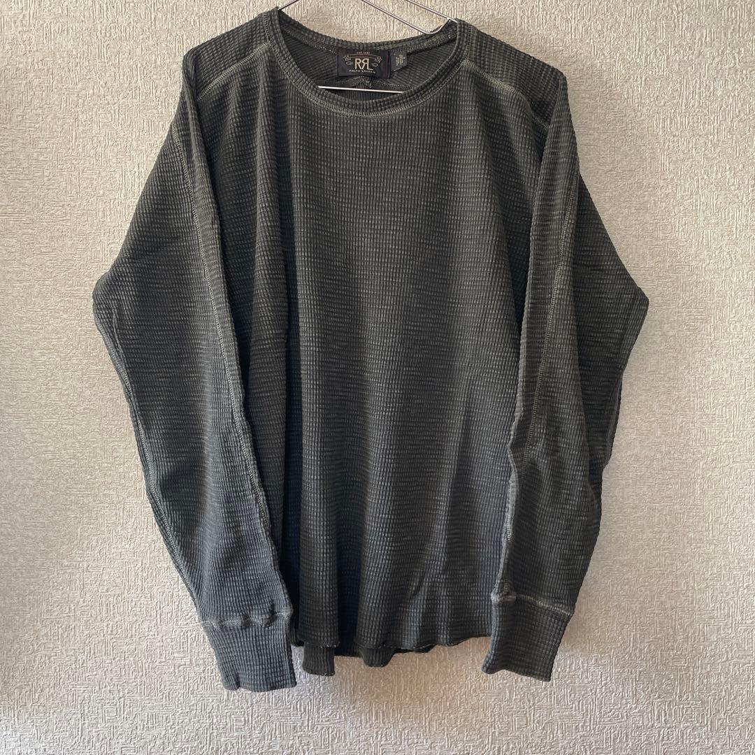 トップス RRL black thermal T size M