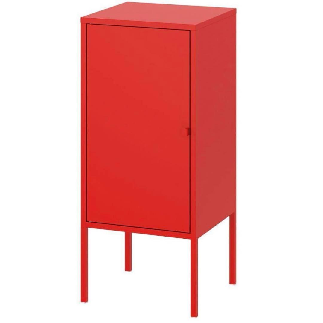 IKEA イケア LIXHULT リックスフルト キャビネット レッド 赤色 - メルカリ