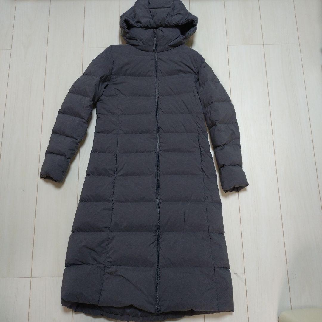 ユニクロ ウルトラライトダウン フーデットコート グレー M ダウン