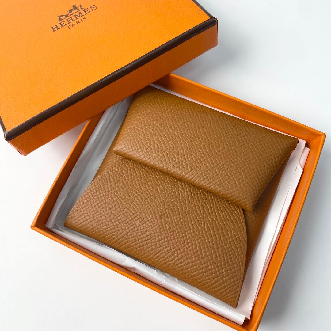 未使用 エルメスHERMES バスティア ゴールド コインケース B刻印