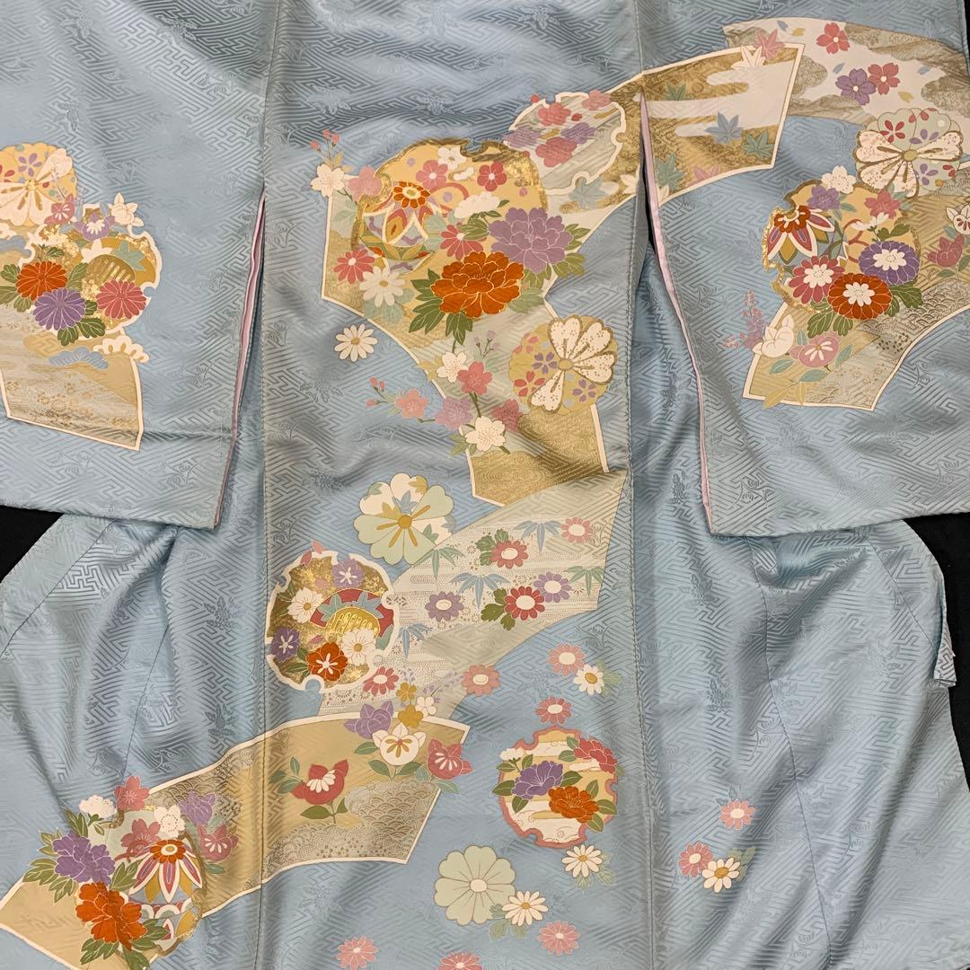 最高級新品正絹産着京友禅手描き美術、特撰盛本金、祝い四季花雪輪毬