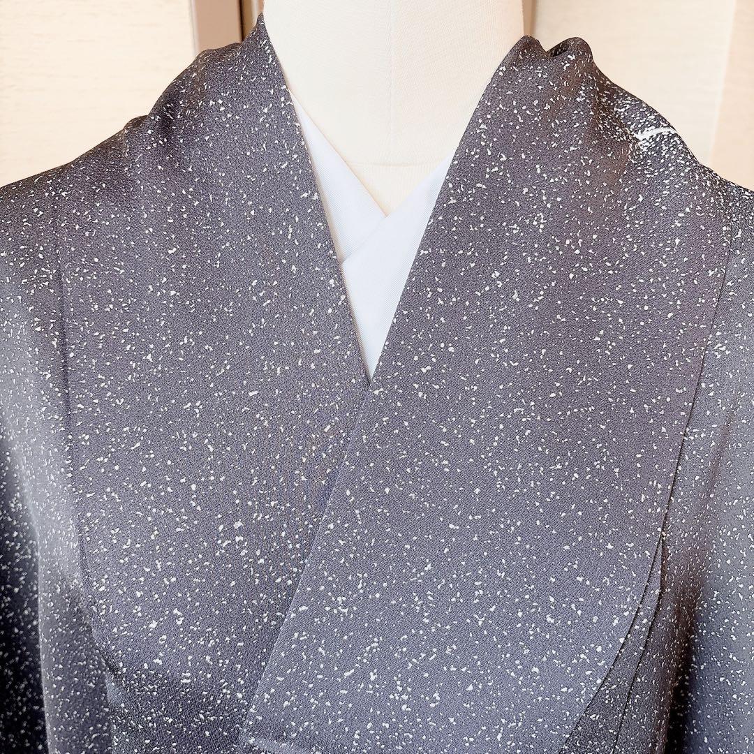 新品　正絹　訪問着　フルセット　加賀友禅　裄65 卒業式　M 青　紺　猫柳