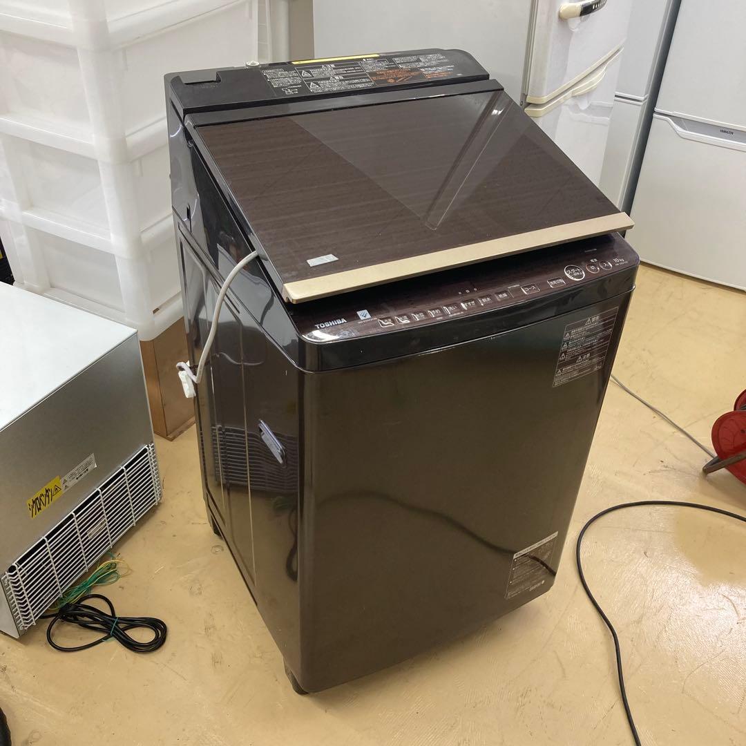TOSHIBA AW-10SV7 洗濯機　縦型　縦型洗濯機　乾燥機能付き AW-10SV7-T 縦型洗濯乾燥機 ZABOON（ザブーン） グレインブラウン