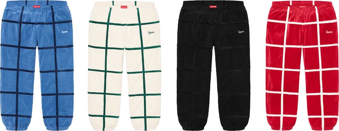 上L_下Sセットアップ】Supreme Grid Taping Velour