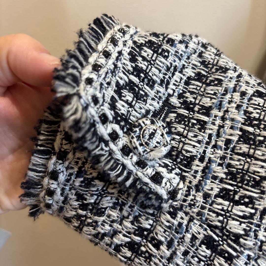 最高級 23区ヘリテージクラシックコレクション ノーカラーツイード