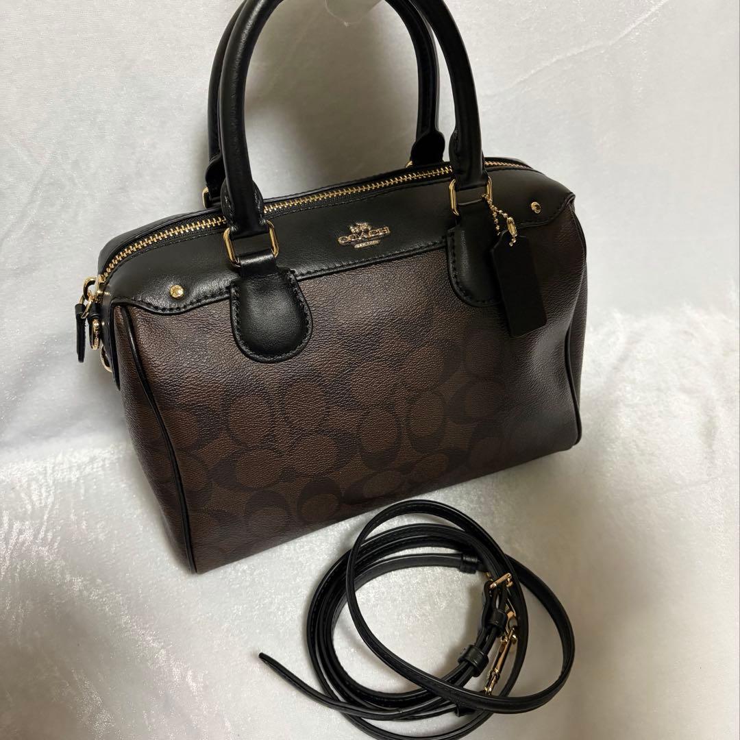 【未使用品】COACH コーチ 2way ミニボストンバック ショルダーバッグ