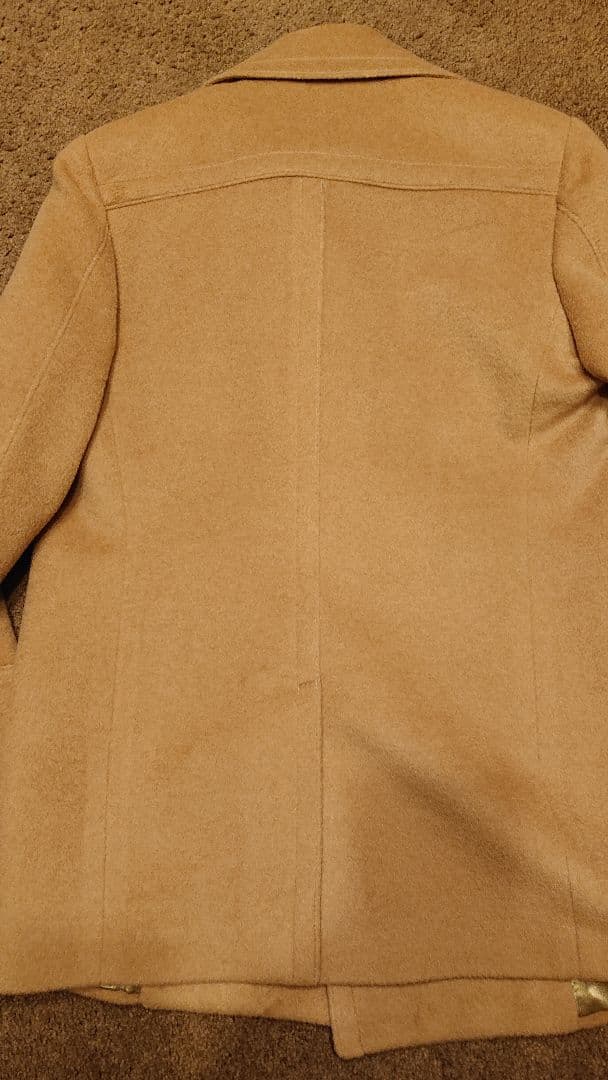 新品44R グッチPコート キャメル100% GUCCI - メルカリ