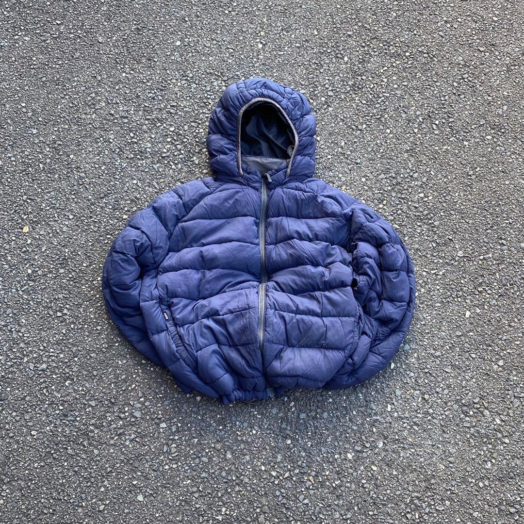 00's エディーバウアー パファージャケット グース ダウン ネイビー