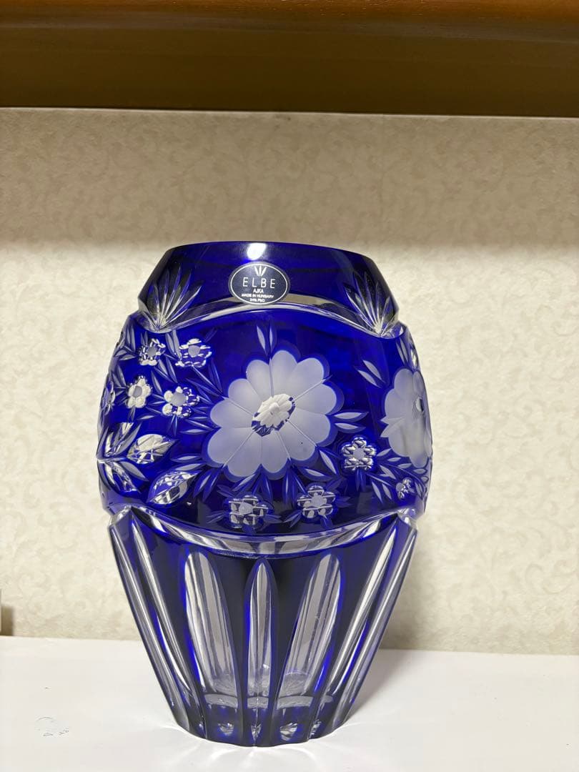 ELBE コバルトブルー 花瓶 - メルカリ