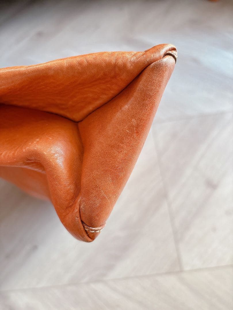 大容量 CIVA チーバ オールレザー キャメル トートバッグ 船型 ロゴ 本