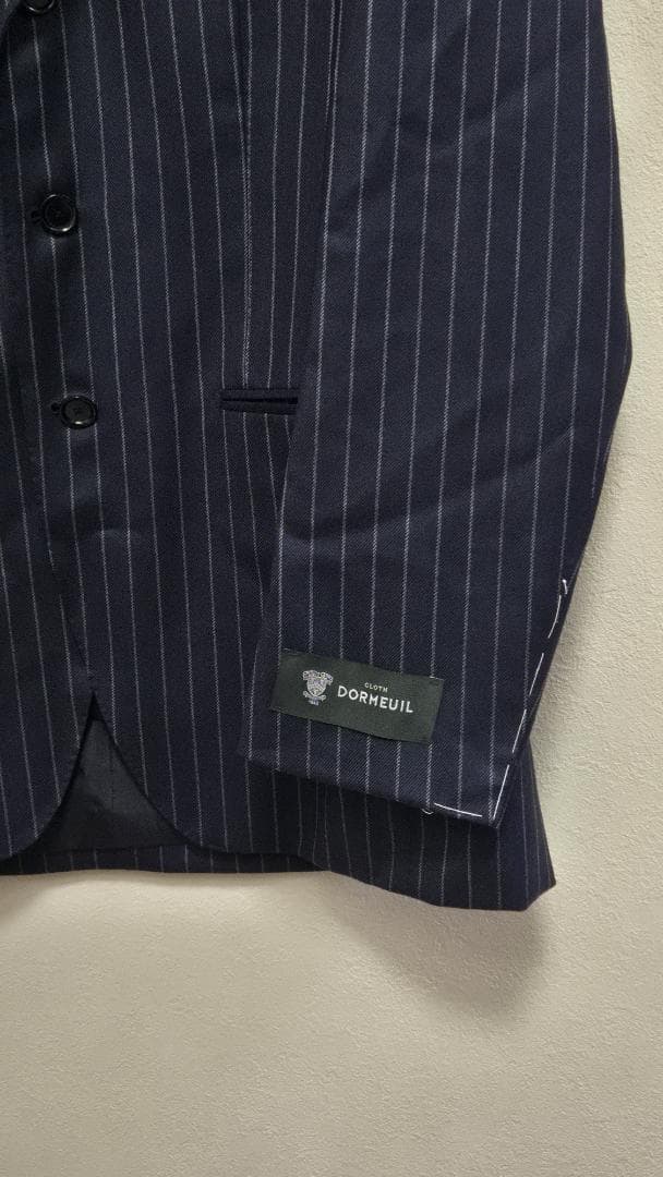 美品☆SOVEREIGN ハンドライン チョークストライプ シングル3Bスーツ