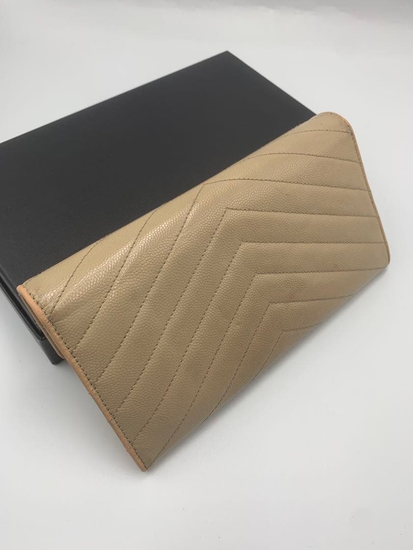 イヴサンローラン 長財布 二つ折りロングレザーウォレット レディース 表記無