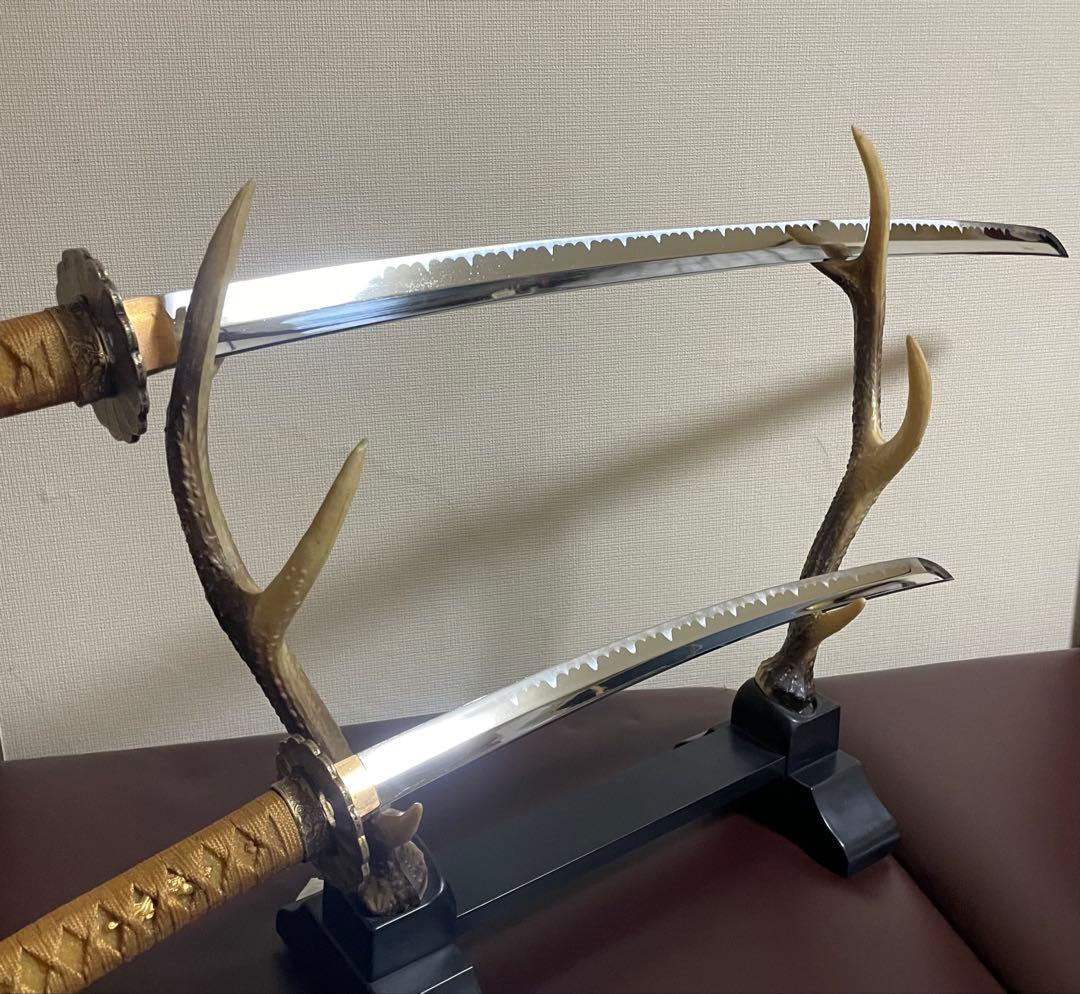 ポメ様専用 模造刀 居合刀 太刀 脇差 刀掛け 武具 X098 - メルカリ