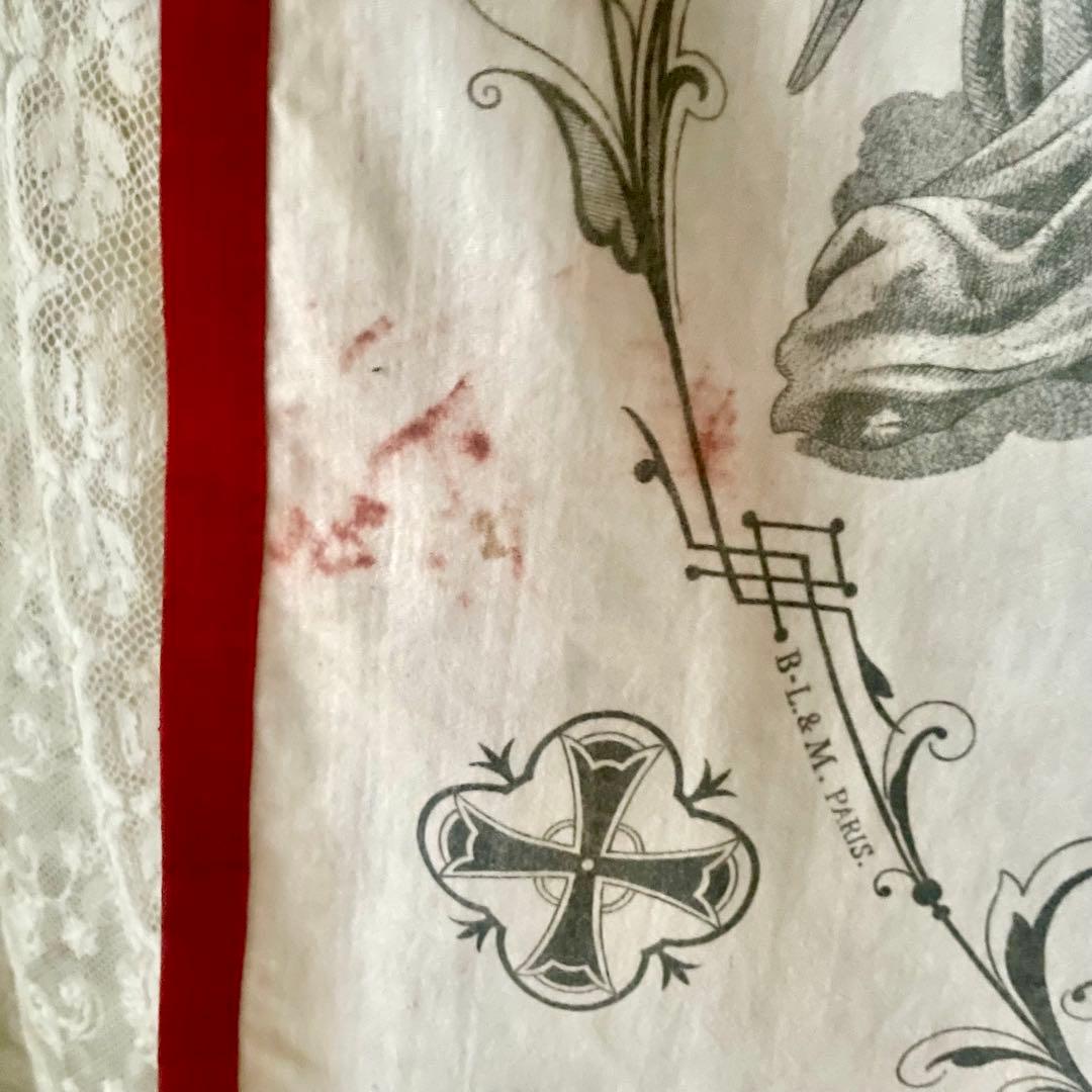 希少】教会用バナー 天使 エンジェル 旗 19世紀 フランスアンティーク