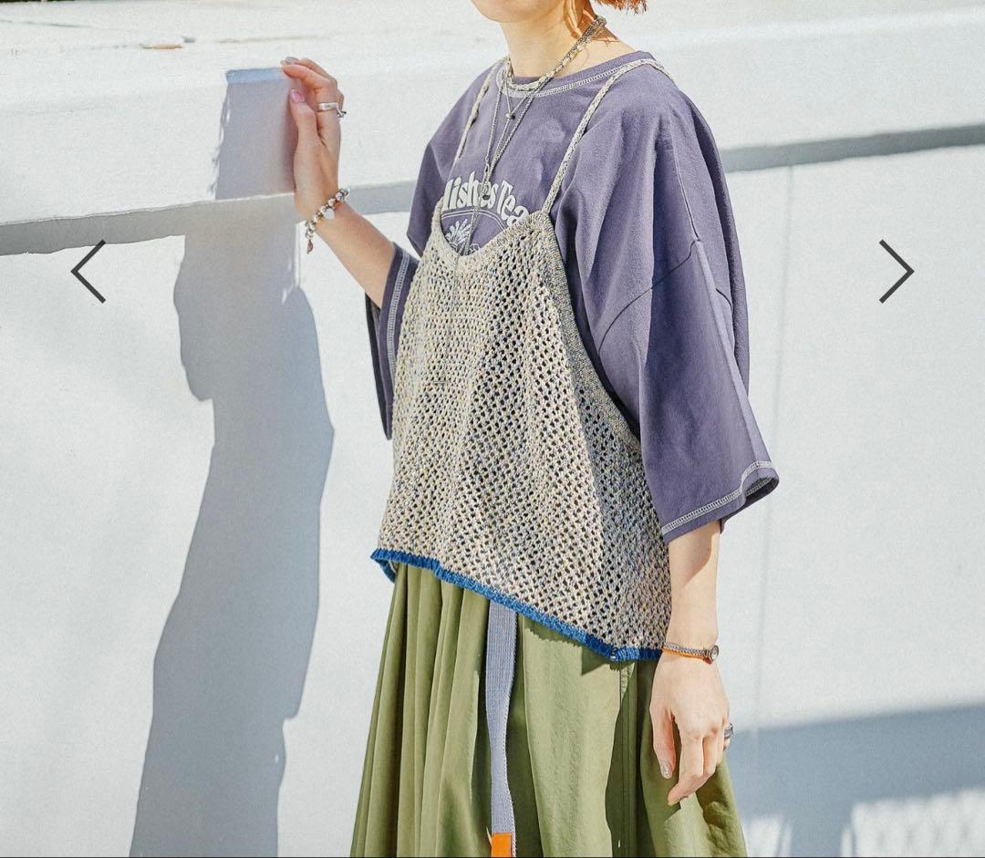 新品未使用 ニコアンド メイクスタッフ25 aimi ニットキャミ misayo