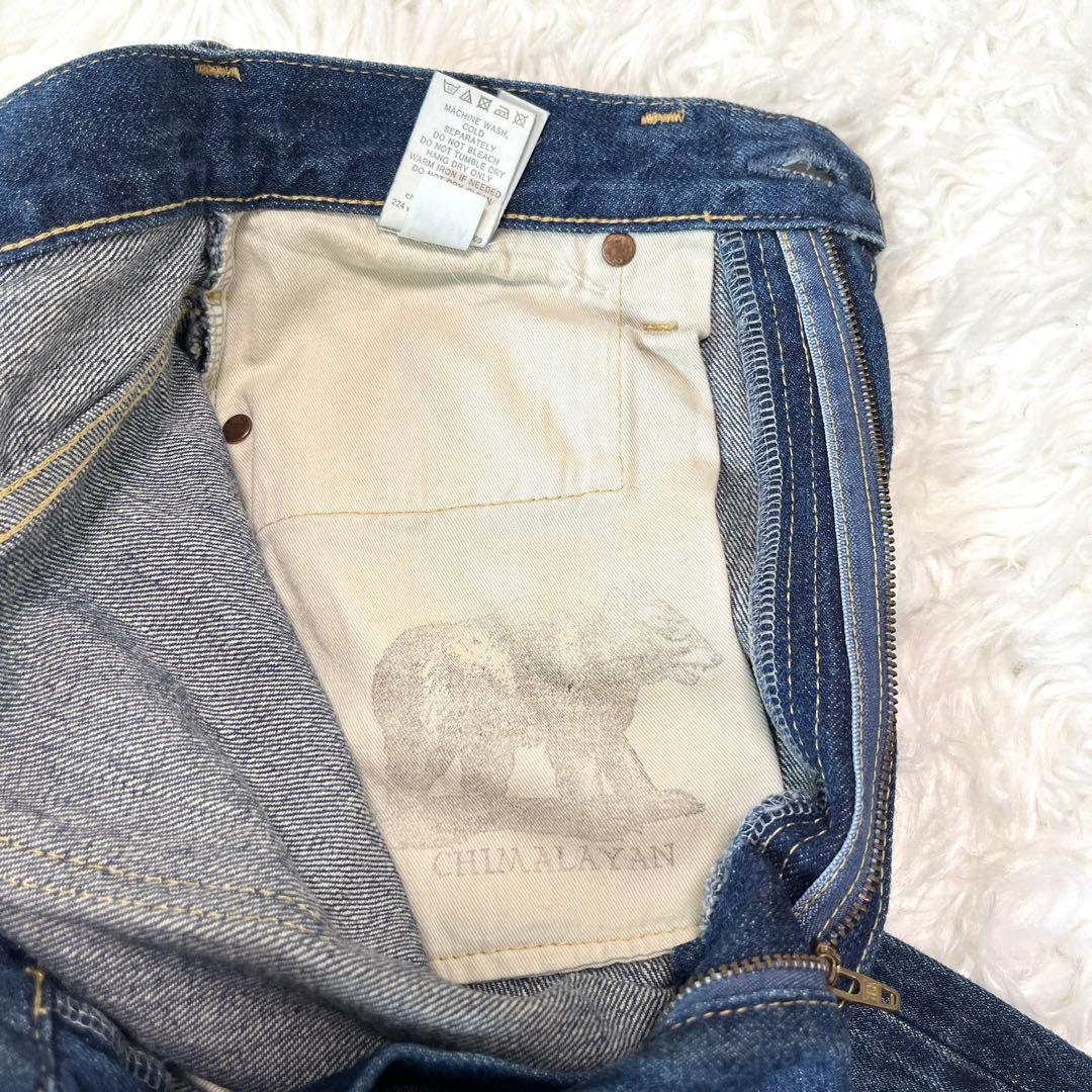 chimala チマラ デニム パンツ ダメージ加工 セルビッチ 赤耳 26