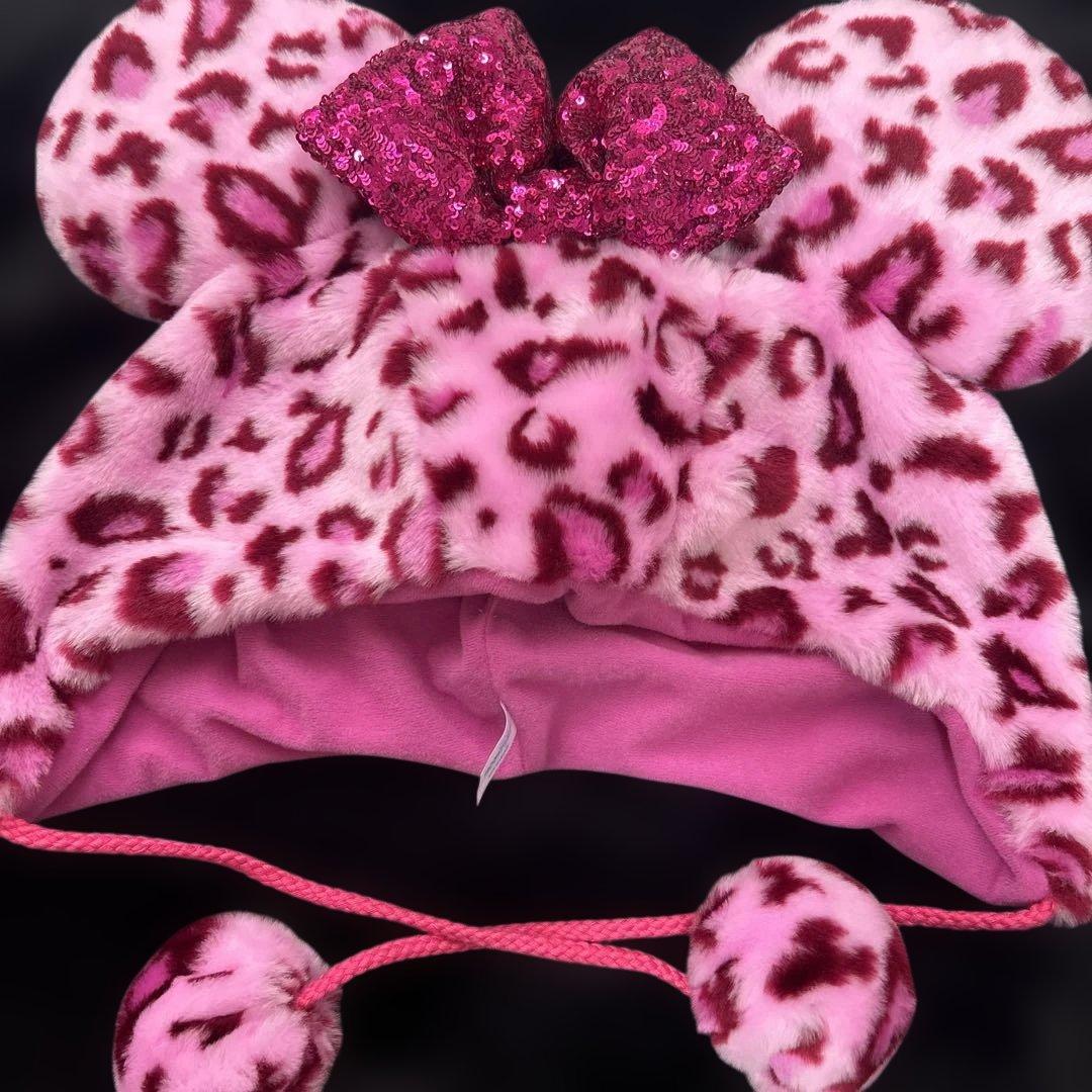ディズニー ファンキャップ ヒョウ柄 レオパード ミニー ピンク 豹柄
