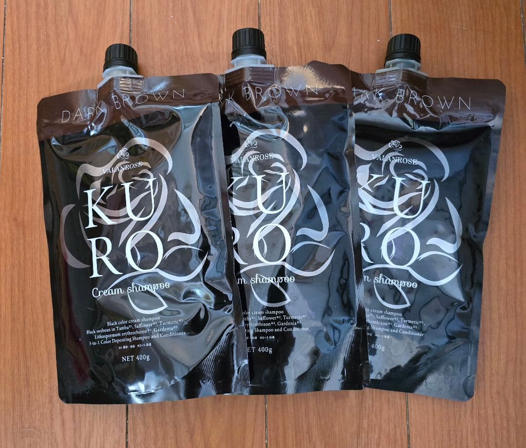 バランローズ KURO クリームシャンプー ダークブラウン 3個セット