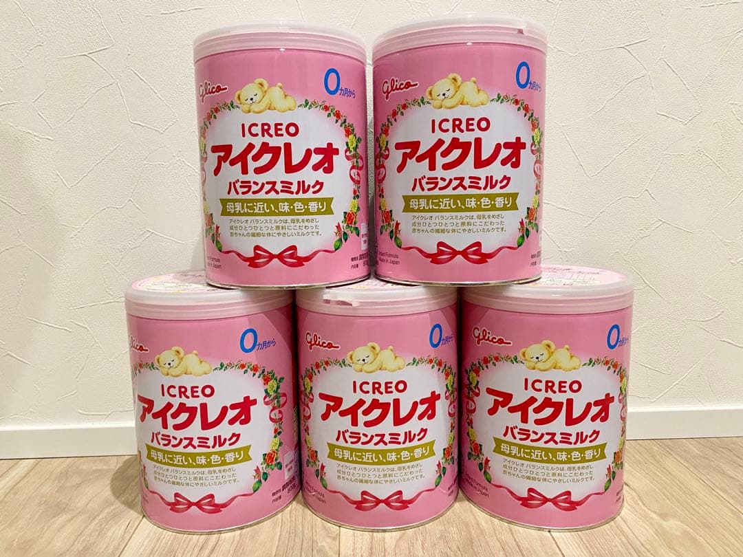 ICREO アイクレオ バランスミルク 800g 5缶セット アイクレオ（ICREO） 【江崎グリコ】 バランスミルク 800g 0ヶ月から