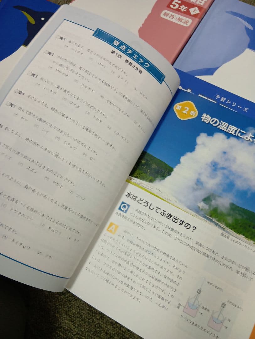 状態良 書き込み解答ほぼ無 四谷大塚5年 国算理社/上 中古2023年使用