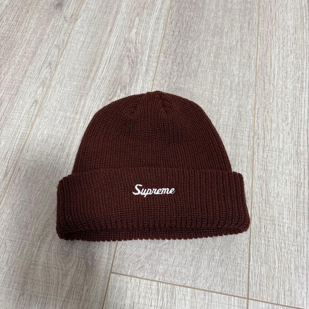 Supreme ブラウン ニット帽 - メルカリ
