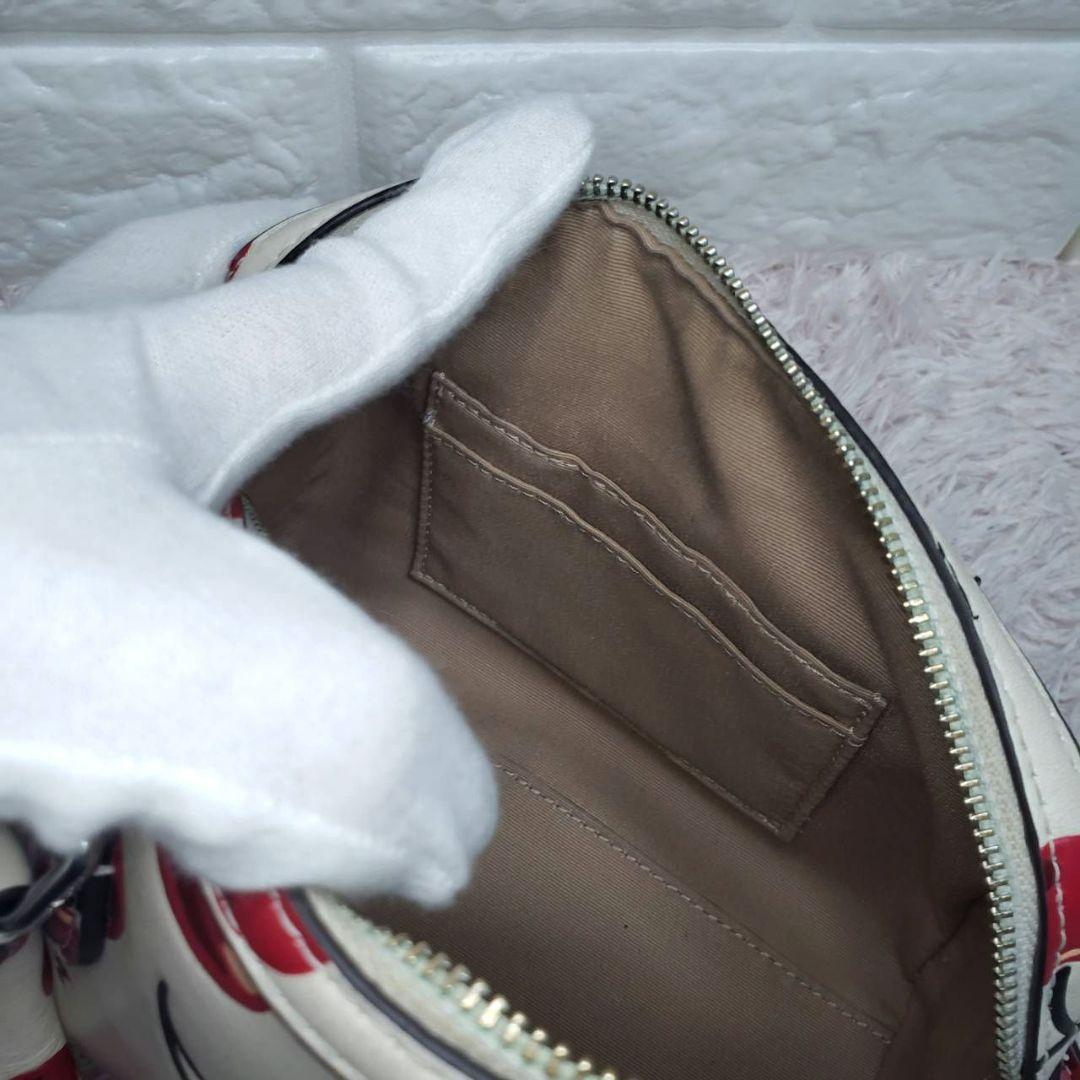 COACHコーチ ミニ ローアン ボストンショルダー2way チェリー