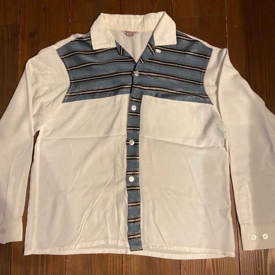 50s Bud Berma 切替 シャツ ギャバ レーヨン ラメ ロカビリー - メルカリ