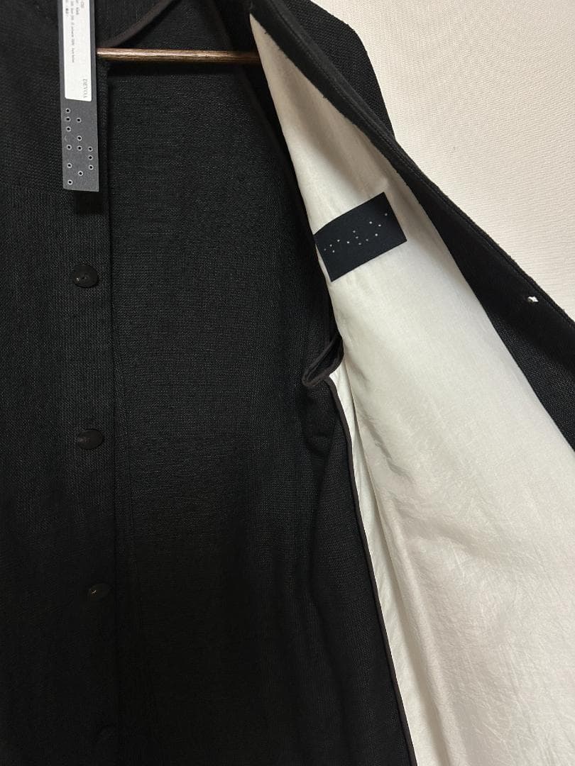 Devoa デヴォア コート シルク リネン クレイジーチェック 2 22SS