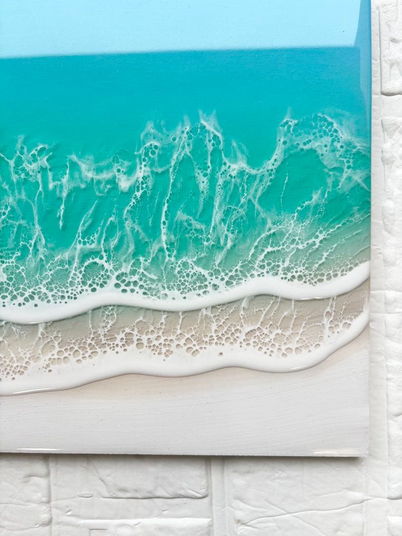 人生の再スタートを迎える方へ 海レジンアート 42×22cm - メルカリ