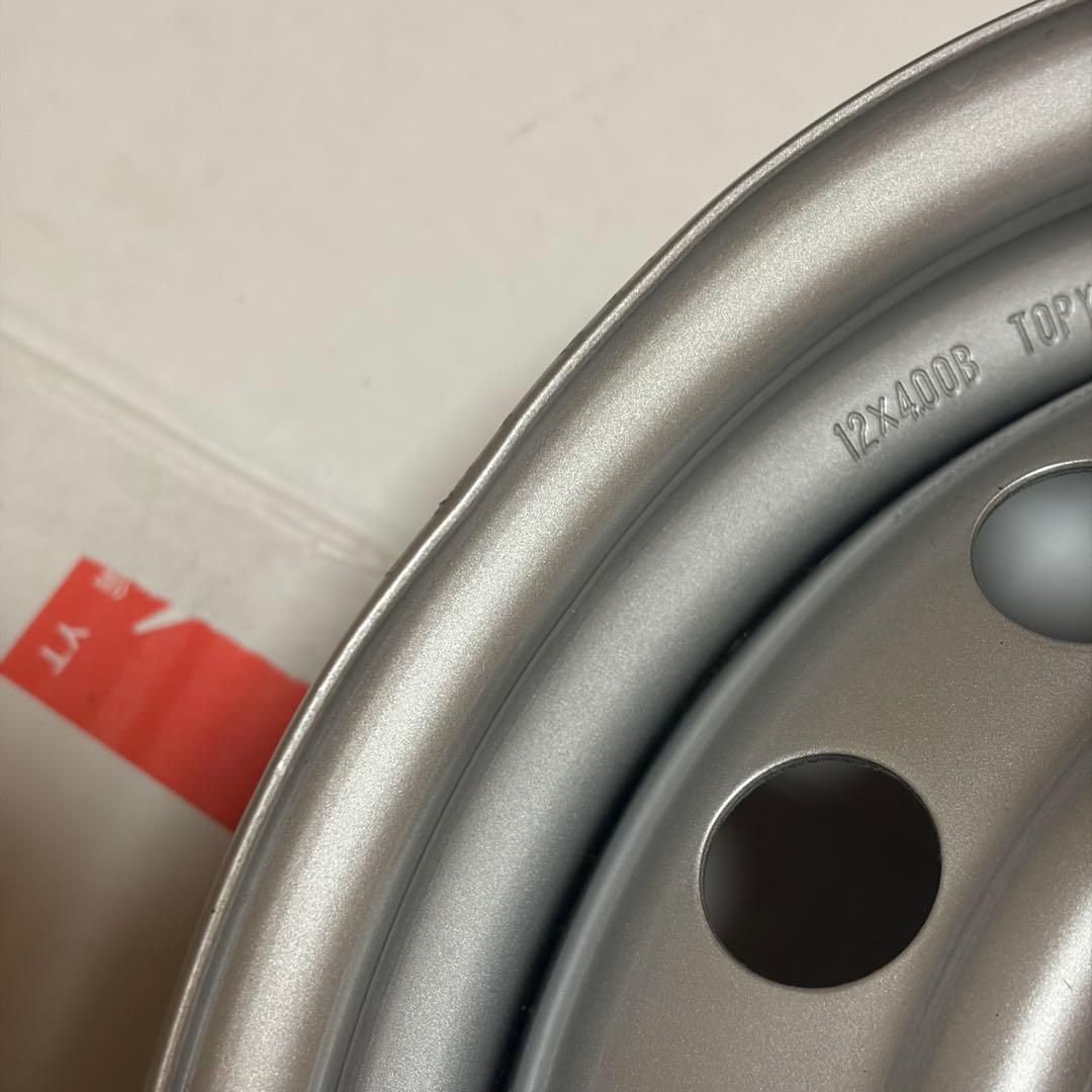 轟*匠様 新車外し 4本 ダイハツ スチールホイール 12インチ 4.00B ハ