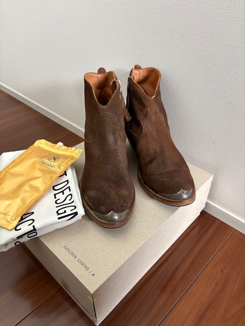 GOLDEN  ヤングブーツ　スエード　サイズ38 革靴 バックジップ ブーツ｜カドヤ公式オンラインショップ｜elefantas