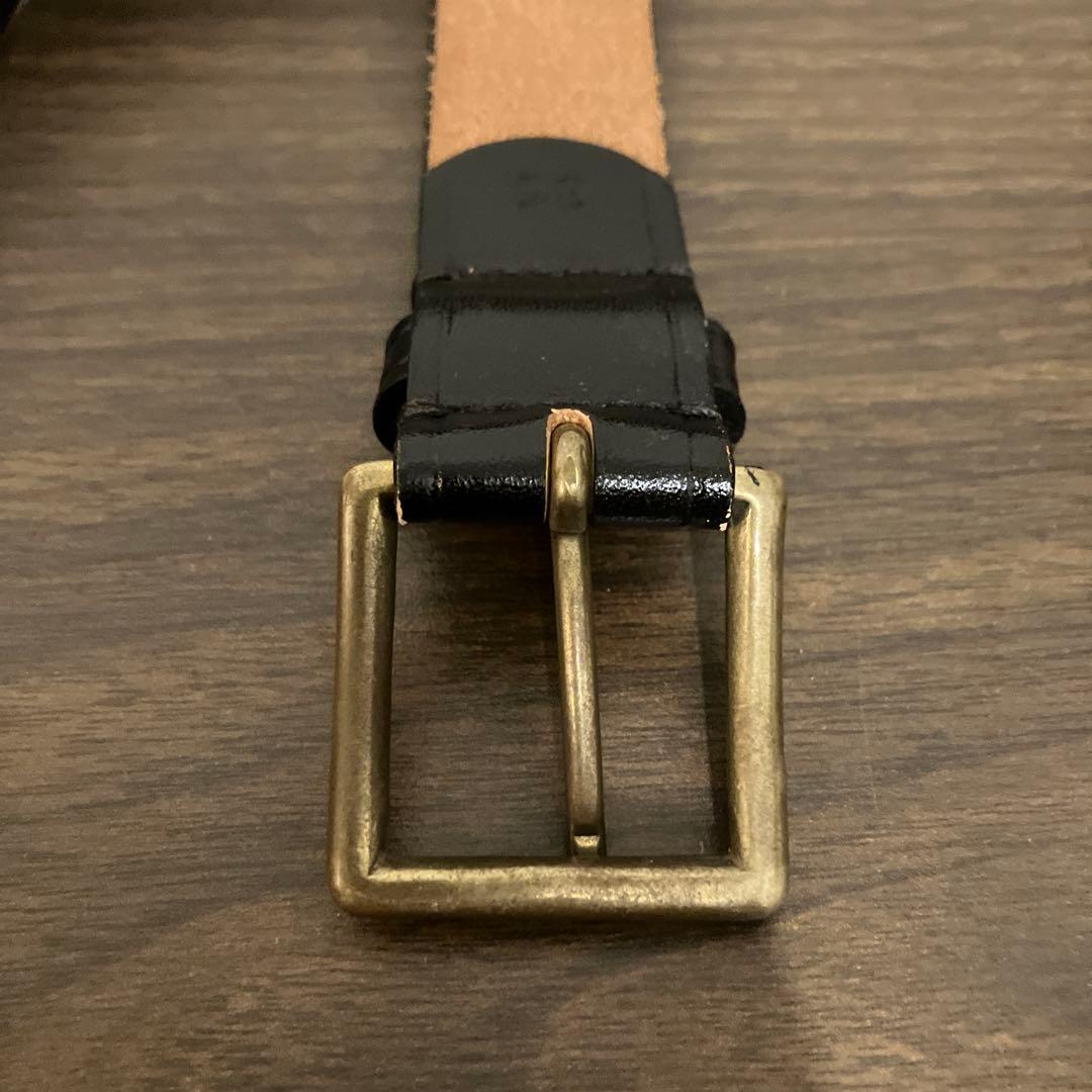 アットラスト ベルト 黒×真鍮 36 (細め) - メルカリ