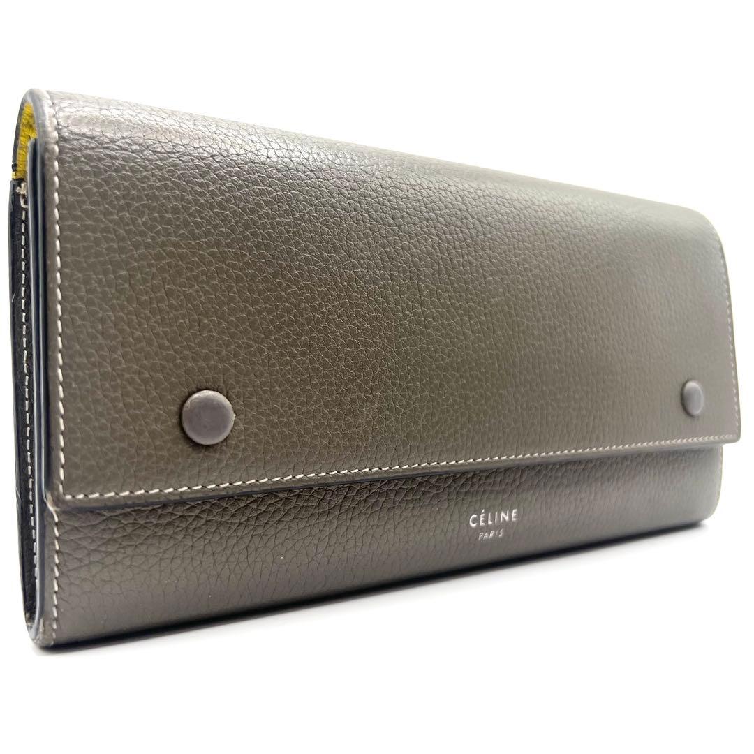 美品✨️CELINE ラージフラップマルチファンクション バイカラー 長財布 CELINE（セリーヌ） （未使用 展示品）セリーヌ ソロ ラージ ジップド
