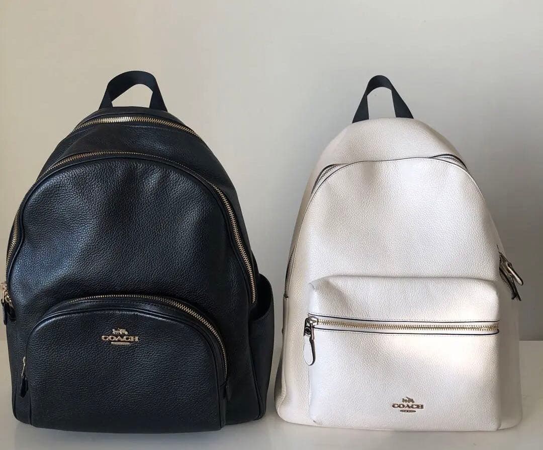 コーチ レザーリュック ホワイト ブラック セット - メルカリ