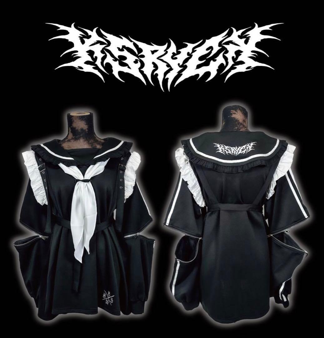 新品タグ付き KRY スカーフフリルセーラーOP 陰鬱 - メルカリ