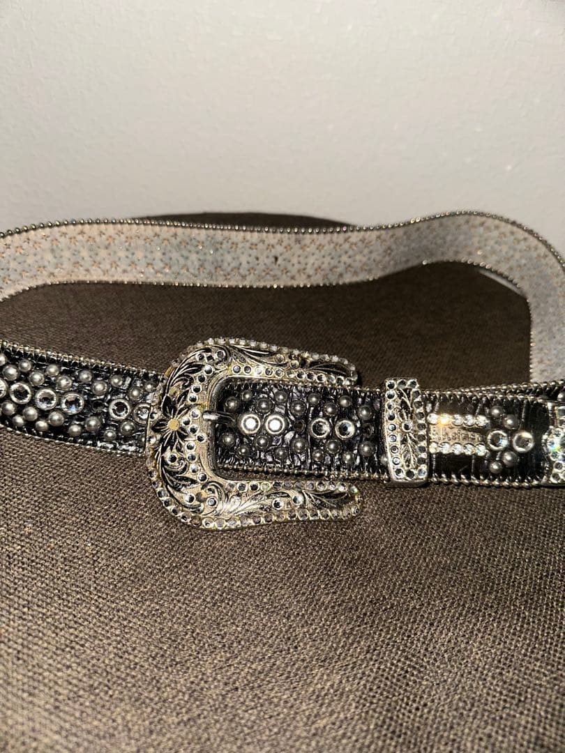 b.b.simon ベルト　スワロフスキー　hiphop ビービーサイモン