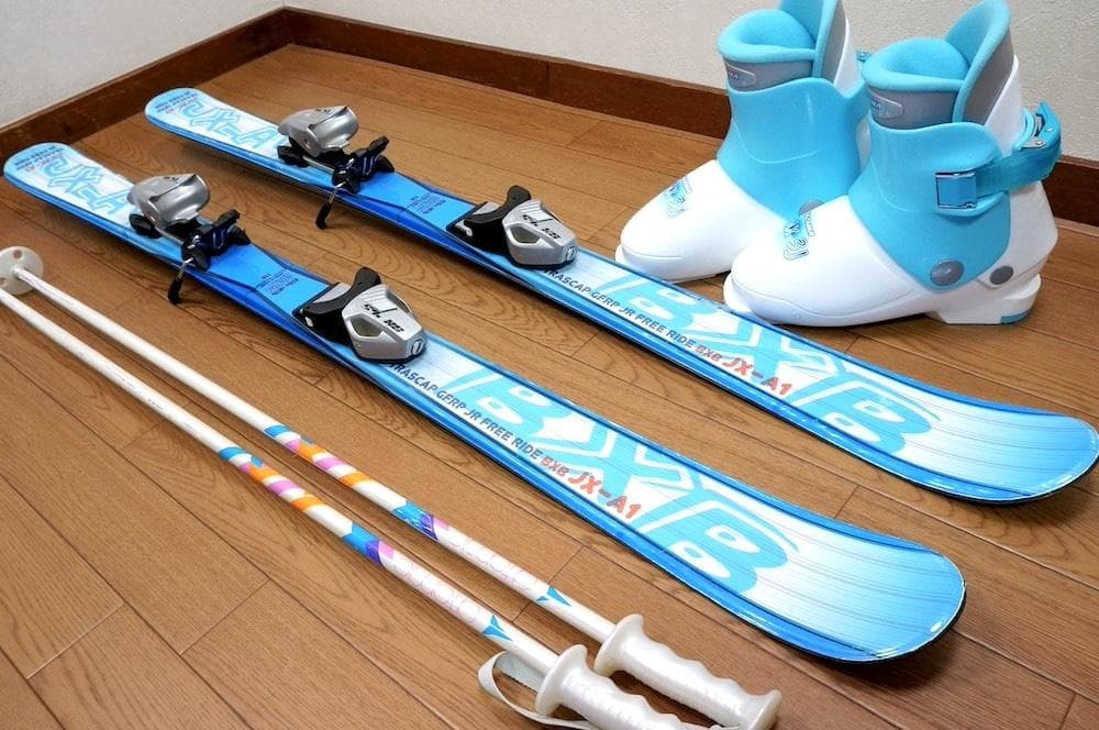 メンテ済 118cm 靴22cm BLUEMORIS B×B 子供用スキーセット - メルカリ