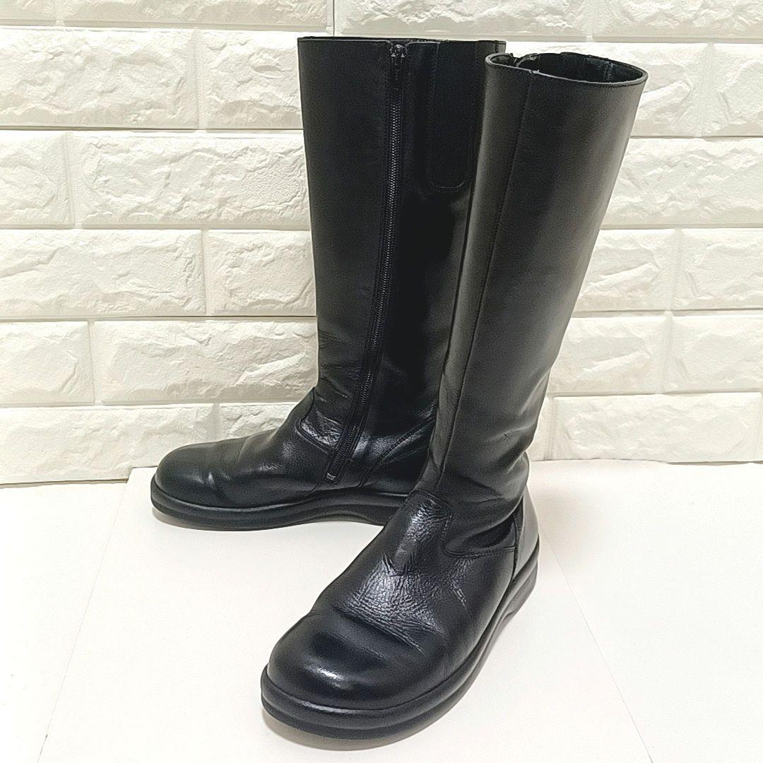 美品】BIRKENSTOCK ファーミントン サイドジップ レザーロングブーツ
