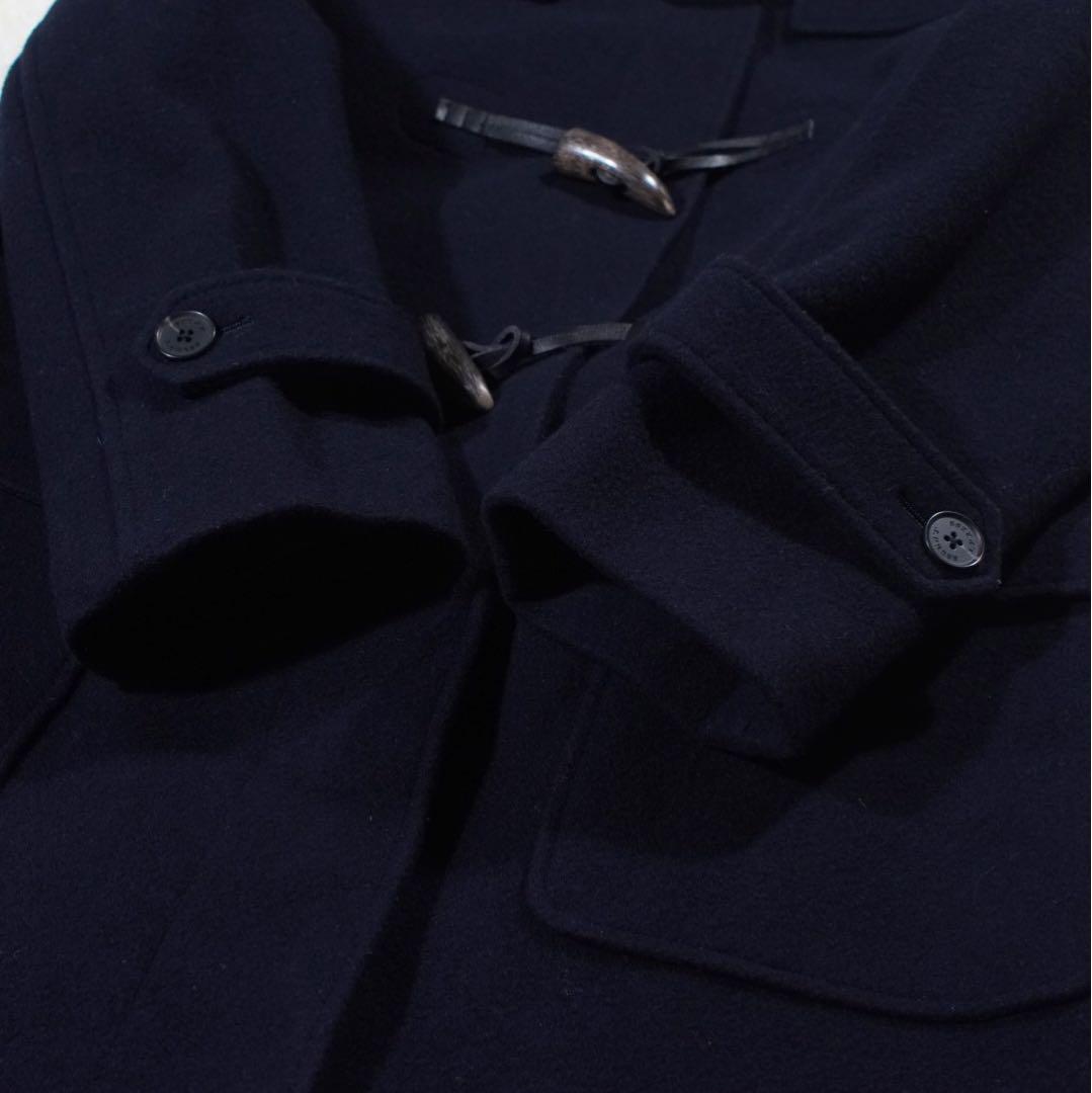 美品 ロング丈《J.PRESS》ダッフルコート(9)ネイビー トグル レザー
