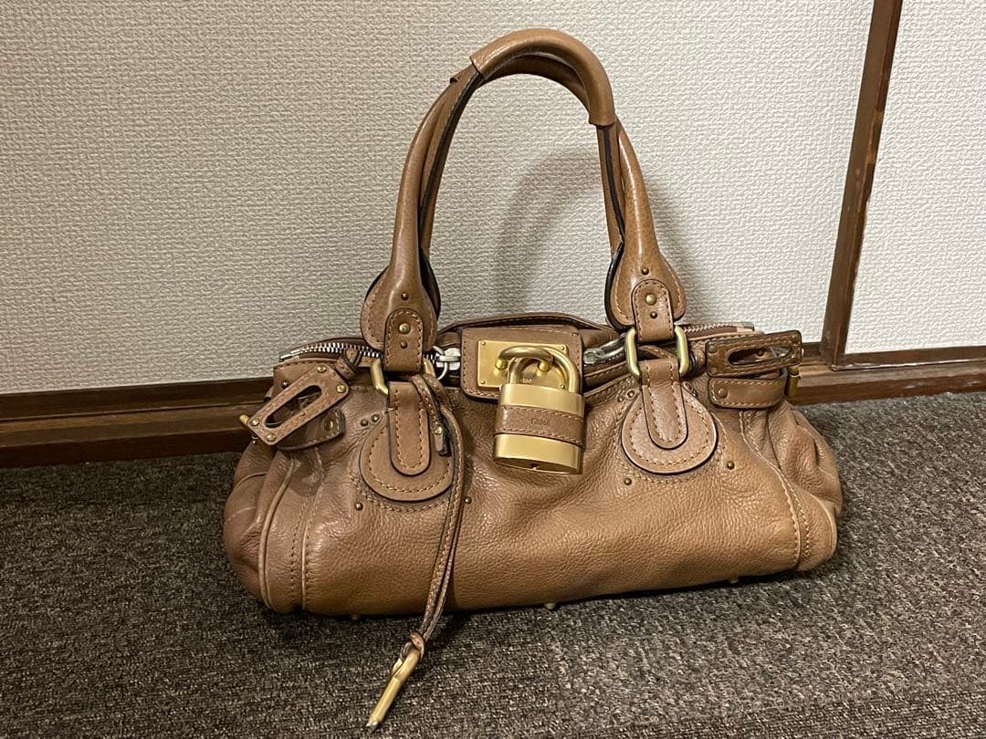 Chloe クロエ パディントン ハンドバッグ キャメルブラウン - メルカリ