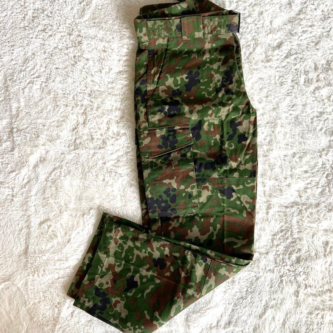 陸上自衛隊 旧迷彩 戦闘服ズボン 6A ウエスト84cm ドット迷彩 ベルト付