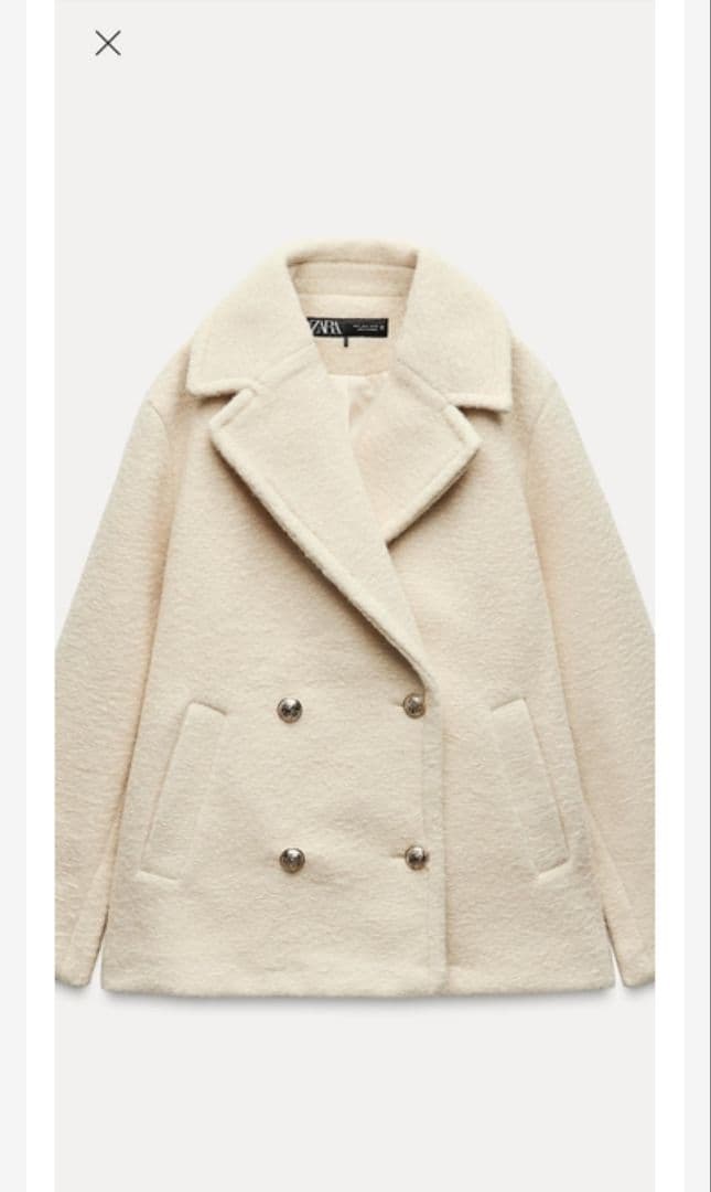 ZARA セミロング丈ブークレコート - メルカリ