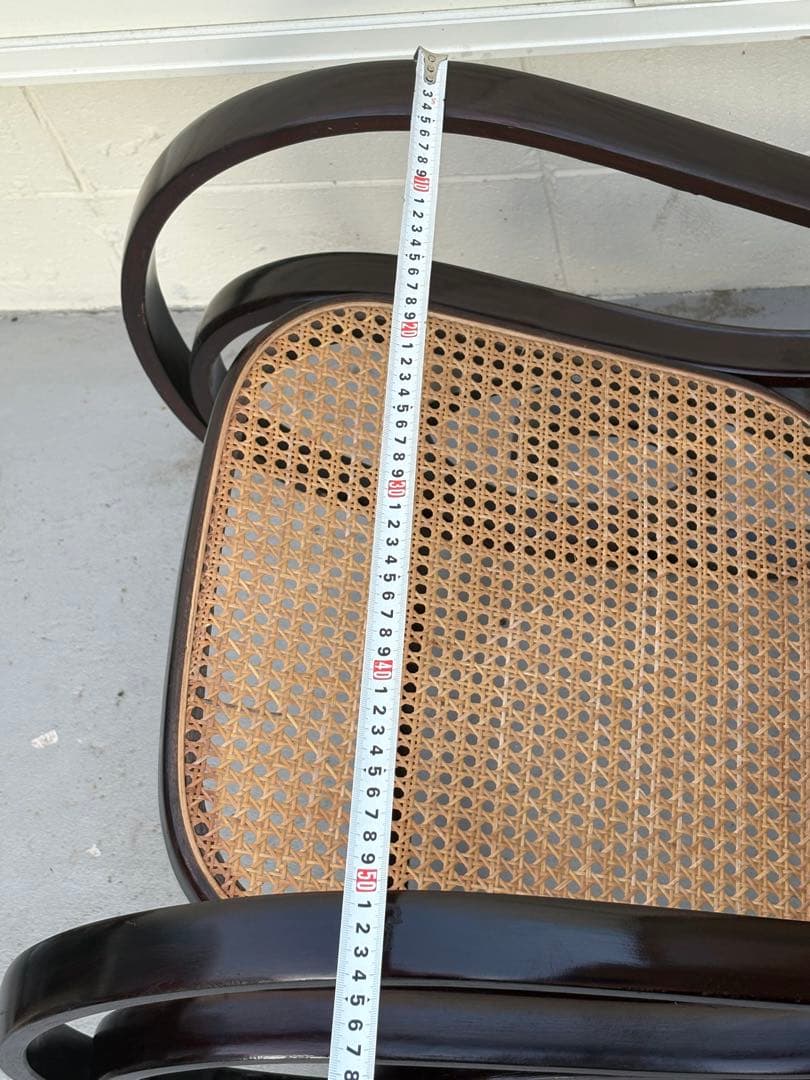 最後新品未使用 ラタン ロッキングチェア 昭和レトロ ミッド