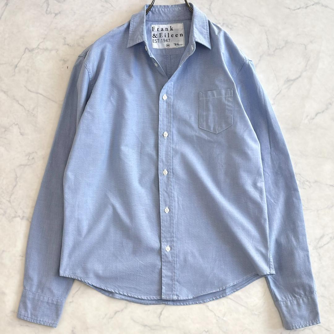 フランクアンドアイリーン Luke ルーク オックスフォードシャツ 水色 tw8