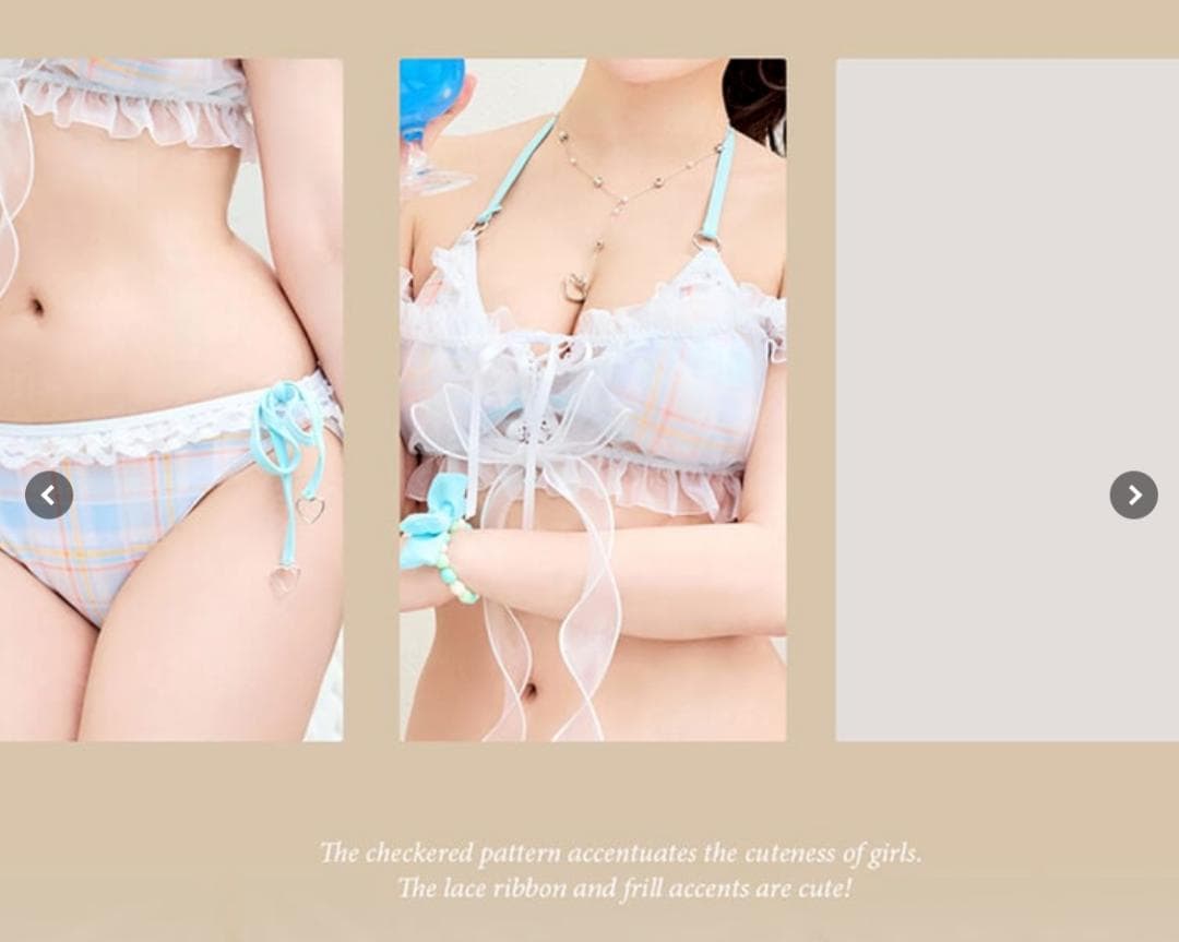 Malymoon マリームーン シルキーシャボンチェックビキニ 高崎かなみ