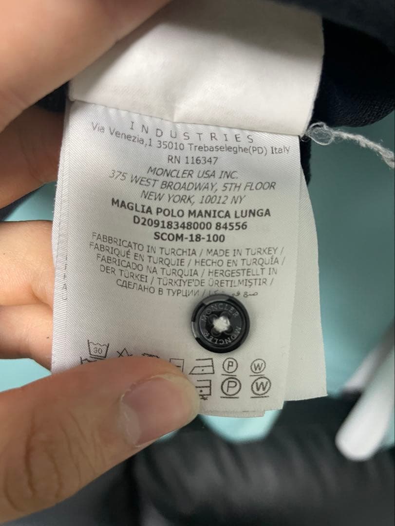 Moncler ネイビー 長袖ポロシャツ【正規品】 - メルカリ
