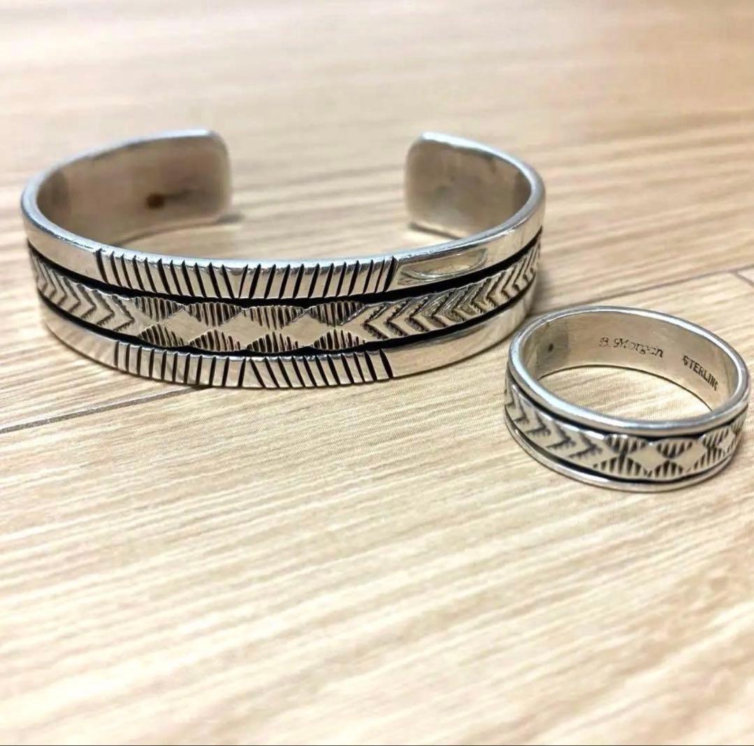 【希少セール】ブルースモーガン バングル リングセット【値引き可】 Navajo RING（BRUCE MORGAN ブルースモーガン） / indian jewelry