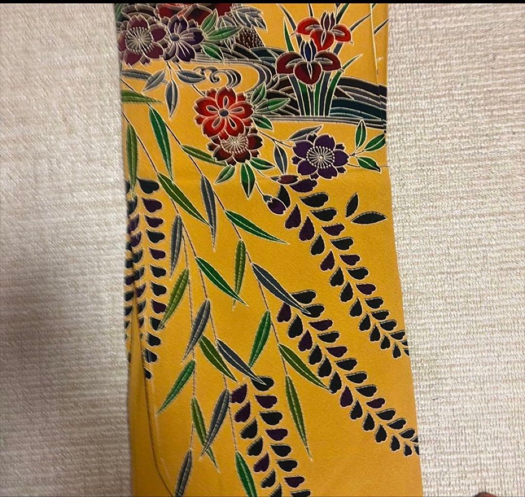 K*a様 【新品未使用品】紅型 振袖 長襦袢＋袋帯(使用品)セット